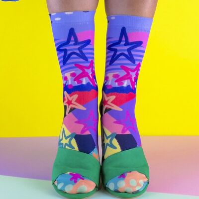 Calzini Jump Star, taglia standard per adulti senza tallone.