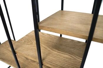 ÉTAGÈRE MÉTAL MDF 140X33X180 NOIR MB206527 3