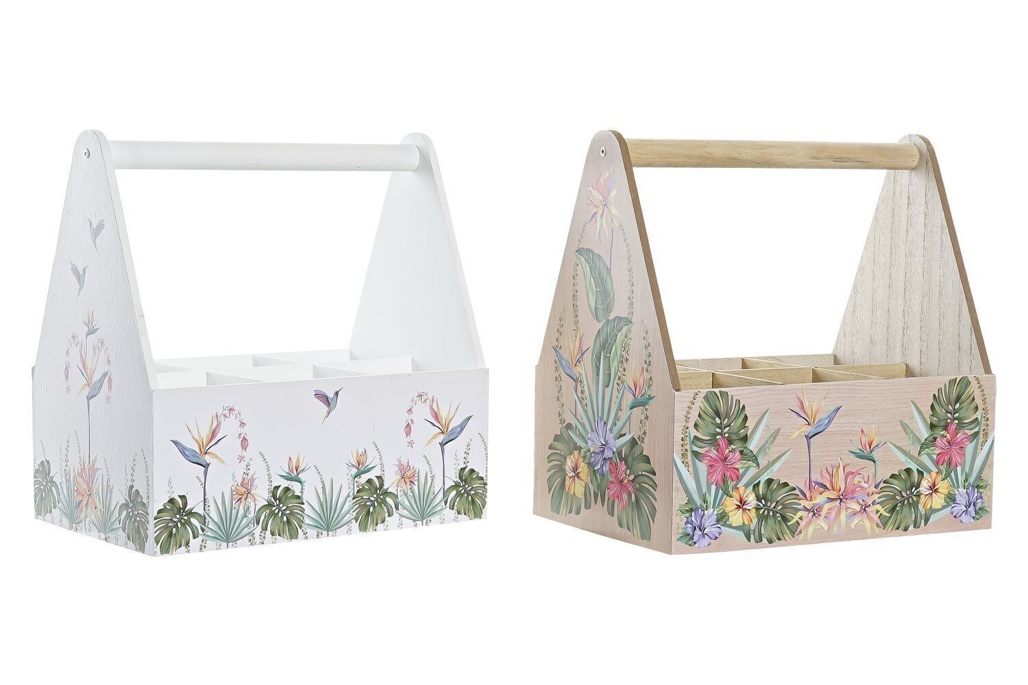 CUP HOLDER MDF 24X16,5X25 6B, TROPIC GARDEN 2 ASSORTED PC193014