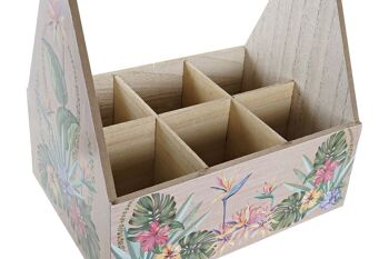 PORTE-GOBELET MDF 24X16,5X25 6B, TROPIC GARDEN 2 ASSORTIS PC193014 4