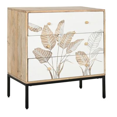 COMODA MANGO METAL 75X40X80 HOJA BLANCO MB201131