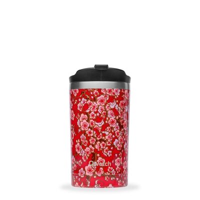 Travel Mug Thermobecher Flowers Rot- 300 ml