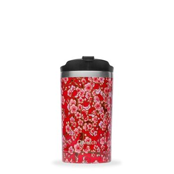 Mug de Voyage Fleurs Rouge - 300 ml