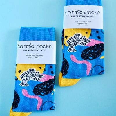 Cosmic blue sock