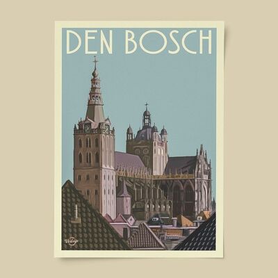 Den Bosch Vintage City Poster A4