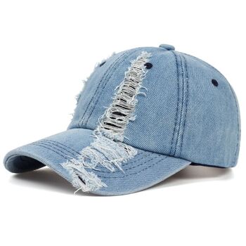 Chapeaux vintage déchirés en denim 14