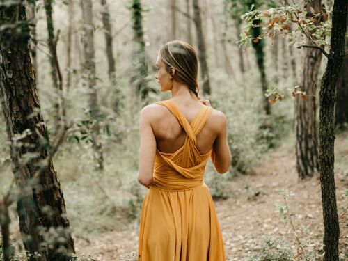 Mini dress mustard - unique size