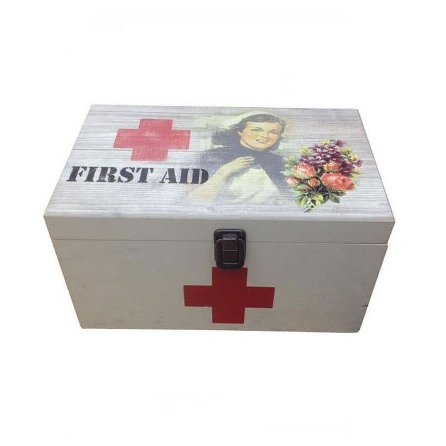 Apotheke aus Holz. Maße: 26 x 16 x 15 cm