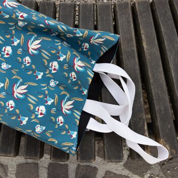 Grand sac fourre-tout d'été réutilisable en coton avec imprimé bohème rétro, sac de courses d'épicerie du marché coloré 4