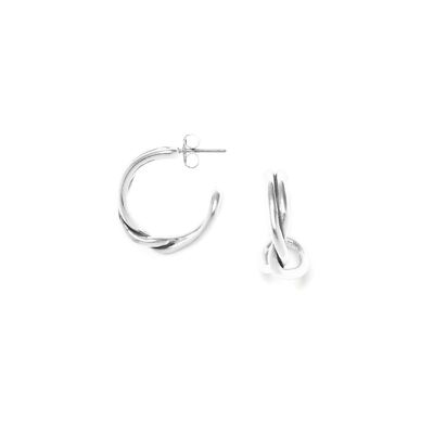 ACCOSTAGE small hoop earrings in silver metal