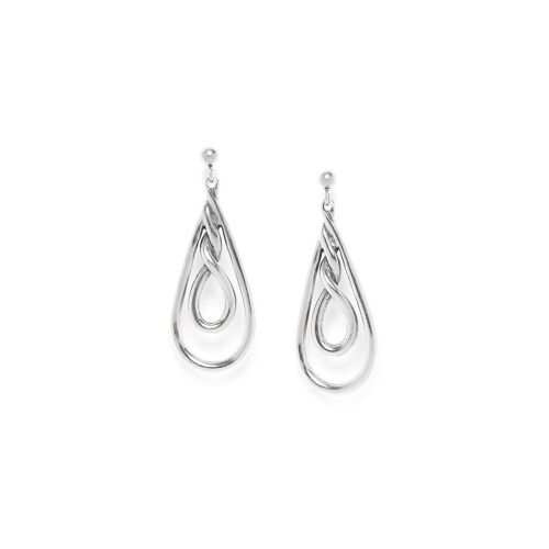 ACCOSTAGE boucles d'oreilles poussoir goutte métal argenté