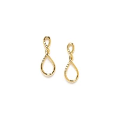 ACCOSTAGE twisted push-on earrings gilded metal with fine gold