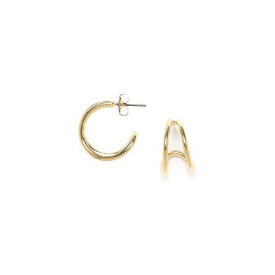 ACCOSTAGE large hoop earrings in fine gold plated metal