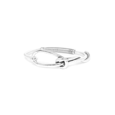ACCOSTAGE Rigid bracelet with silver spring