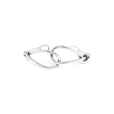 ACCOSTAGE silver knot bangle bracelet