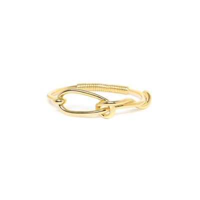 Pulsera rígida ACCOSTAGE con resorte dorado