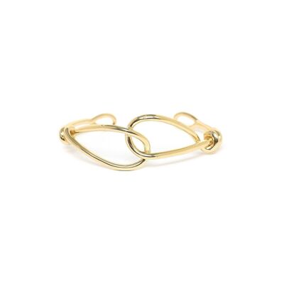 ACCOSTAGE golden knot bangle bracelet