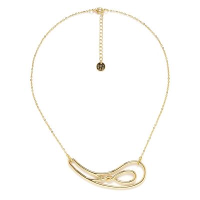 ACCOSTAGE adjustable necklace with small gold bib