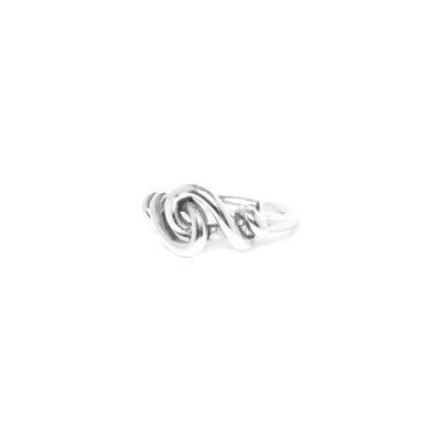 ACCOSTAGE adjustable silver knot ring