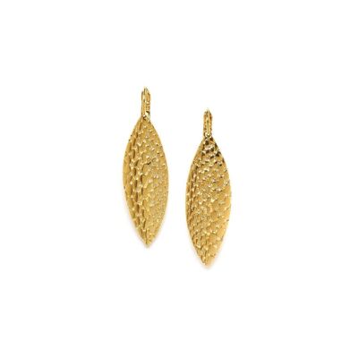 VIPER oval golden sleeper earrings