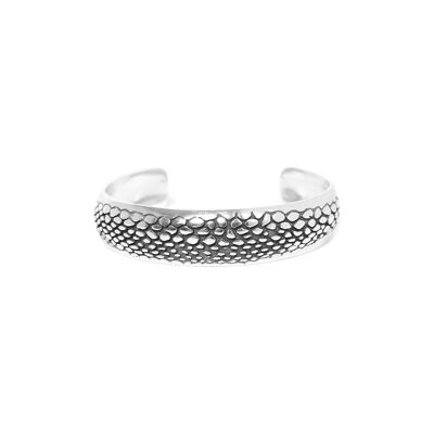 VIPER rigid silver metal bracelet