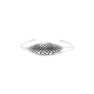 VIPER thin silver metal rigid bracelet