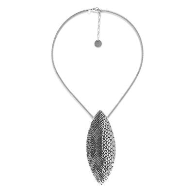 VIPER large silver pendant necklace