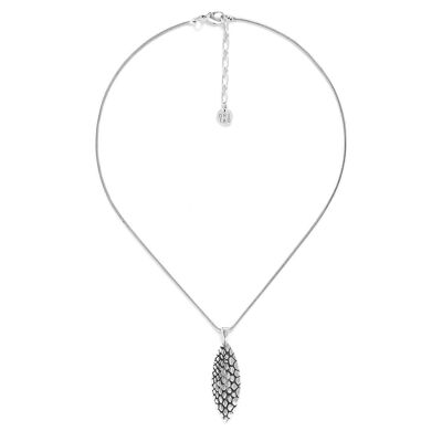 VIPER short silver pendant necklace