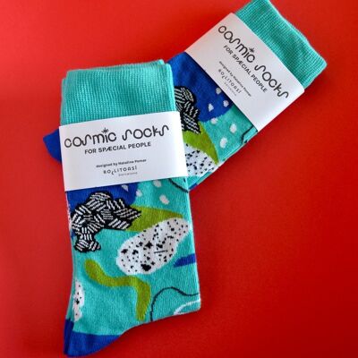 Chaussette Cosmic Turquoise