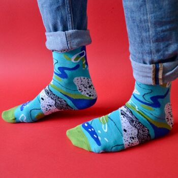 Chaussette Cosmic Turquoise 3