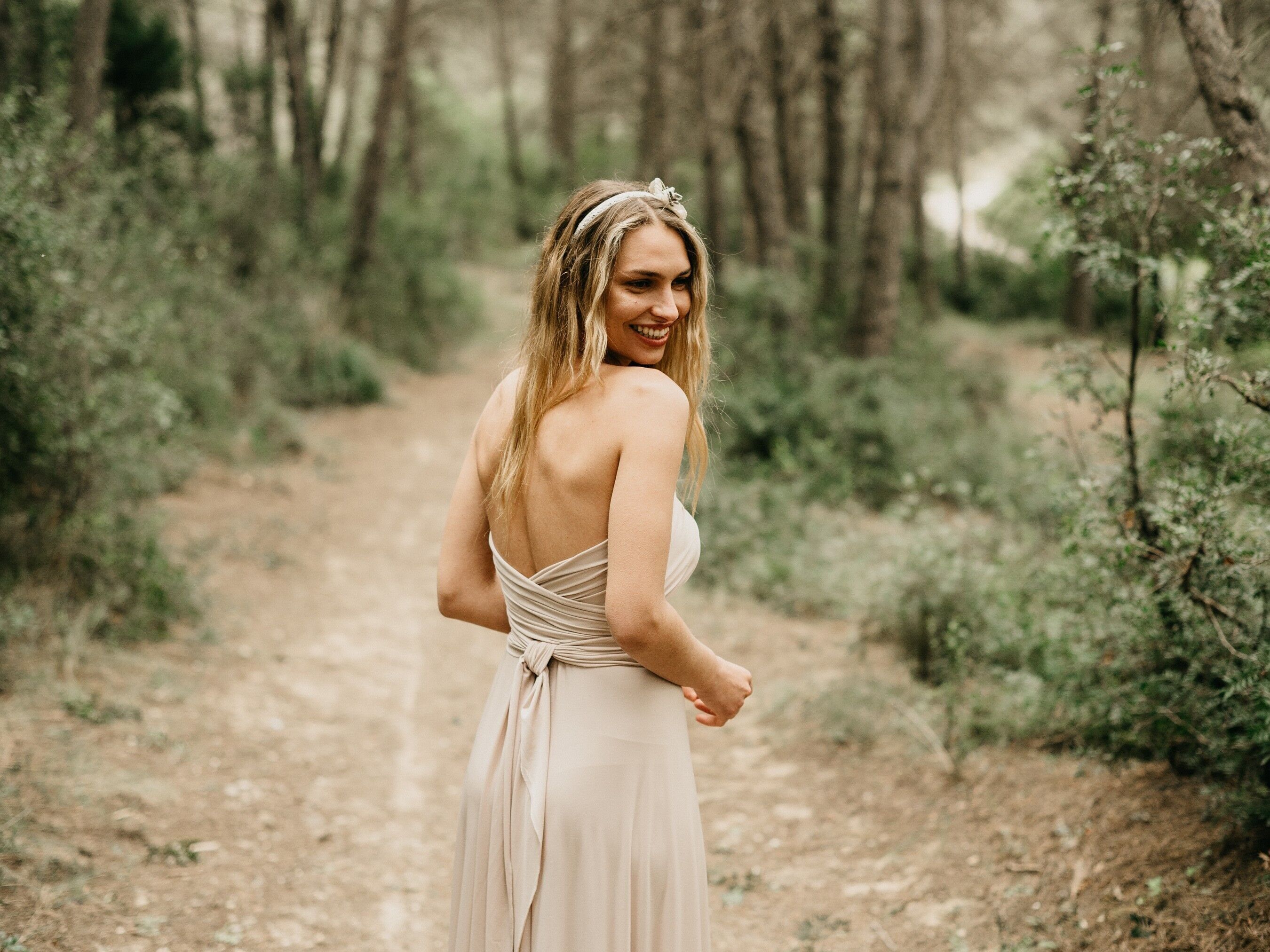 MAXI ABITO CHAMPAGNE - TAGLIA UNICA