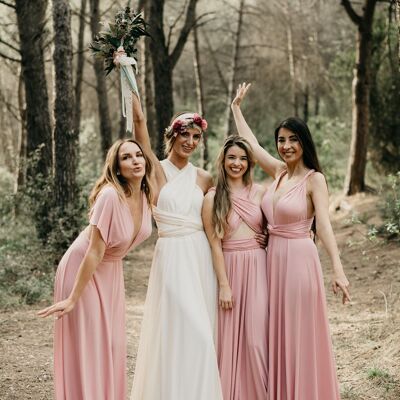 VESTIDO MAXI ROSA OSCURO - TALLA ÚNICA