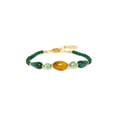 AGATA VERDE bracelet ajustable vert