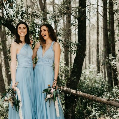 VESTIDO MAXI AZUL CLARO - TALLA ÚNICA