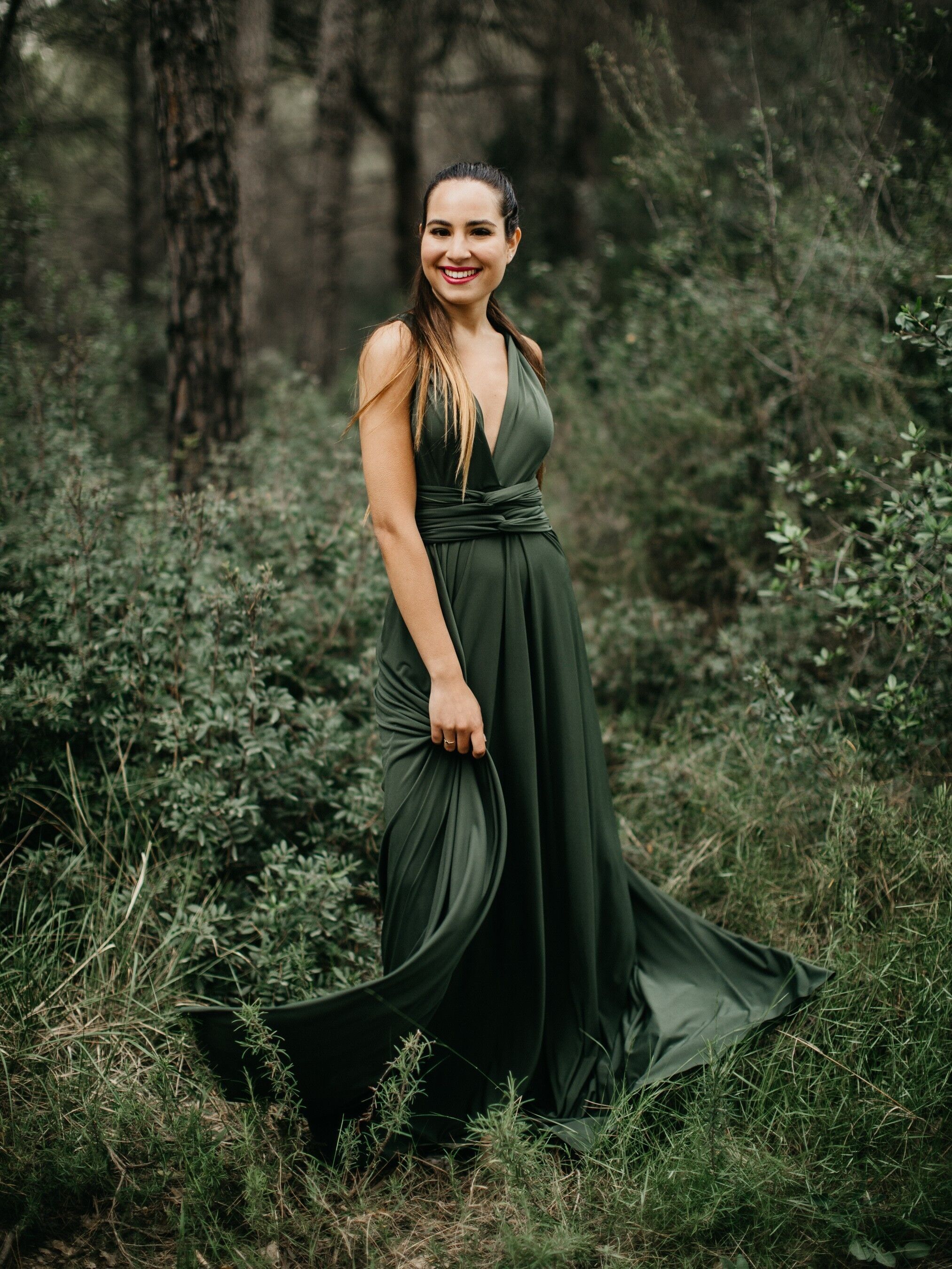 MAXI ABITO KHAKI - TAGLIA UNICA