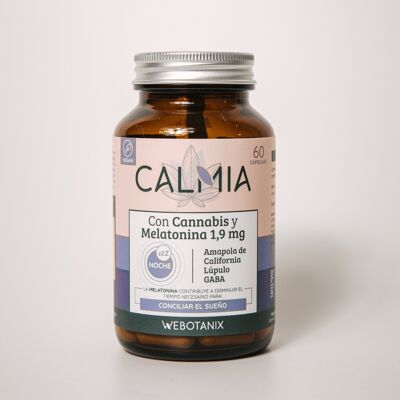 Calmia Night Mélatonine 1,9 mg - Pavot de Californie 60 Capsules végétaliennes - WeBotanix