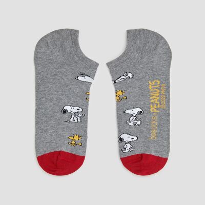 BeSnoopy Gray - 100% Organic Cotton Ankle Socks