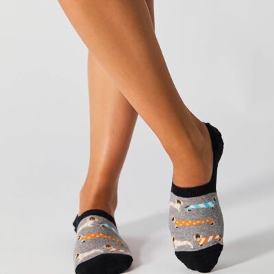 BePets Grau – No-Show-Socken aus 100 % Bio-Baumwolle