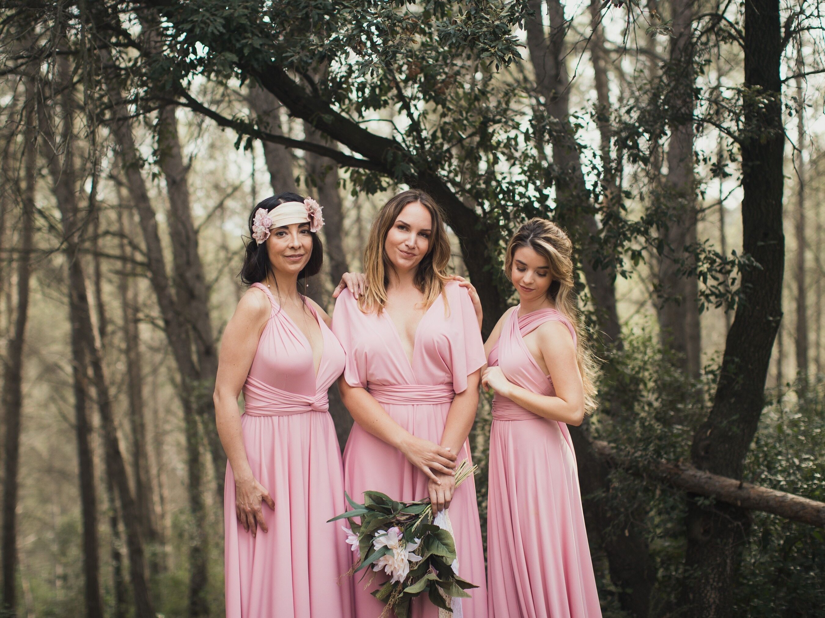 MAXI ABITO ROSA SCURO - CURVY SIZE