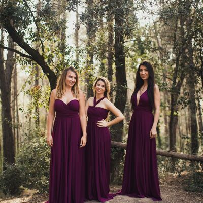 Maxi dress aubergine - curvy size