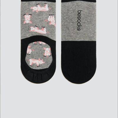 BePig Grey – No-Show-Socken aus 100 % Bio-Baumwolle