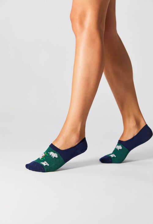 BeKoala Green - 100% Organic Cotton No-Show Socks