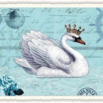 cygne avec couronne (sans texte) (SKU: PK489)