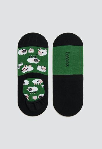 BeSheep Green - Chaussettes invisibles 100 % coton biologique 1