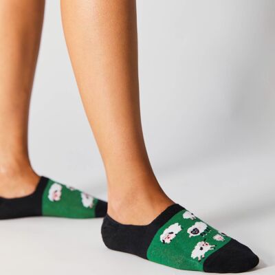 BeSheep Green - Chaussettes invisibles 100 % coton biologique