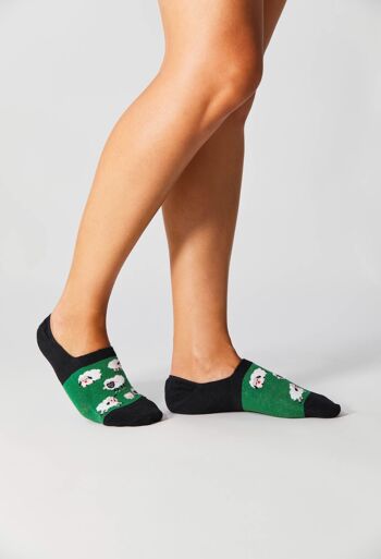 BeSheep Green - Chaussettes invisibles 100 % coton biologique 4