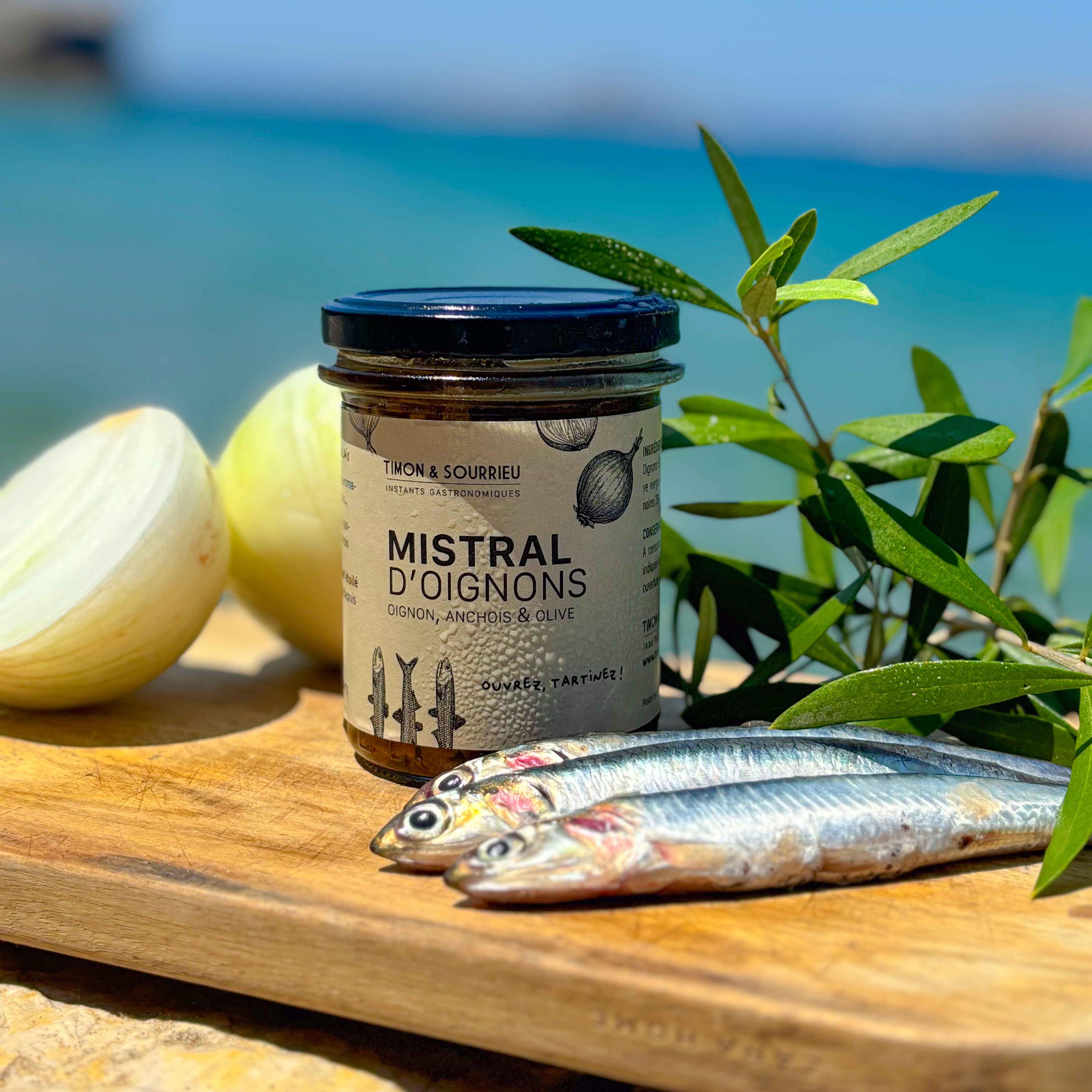 TARTINABLE À L'OIGNON, ANCHOIS ET OLIVE - MISTRAL D'OIGNONS