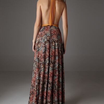 Maxi dress ed. limitadas 3 mustard - unique size