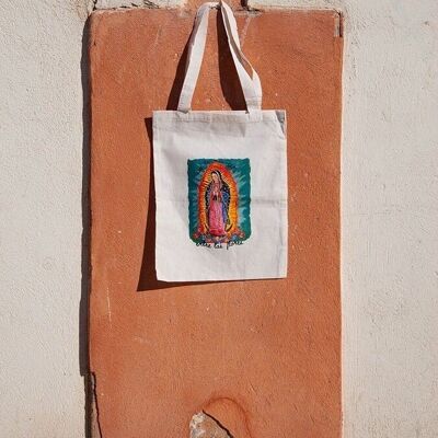 Screen-printed popular culture tote - Virgen de Guadalupe