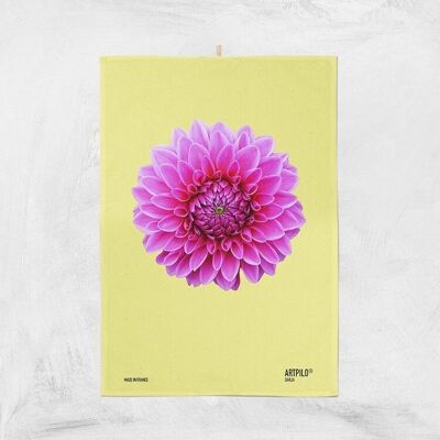 Strofinaccio, decoro, fiore, in cotone, modello Dahlia